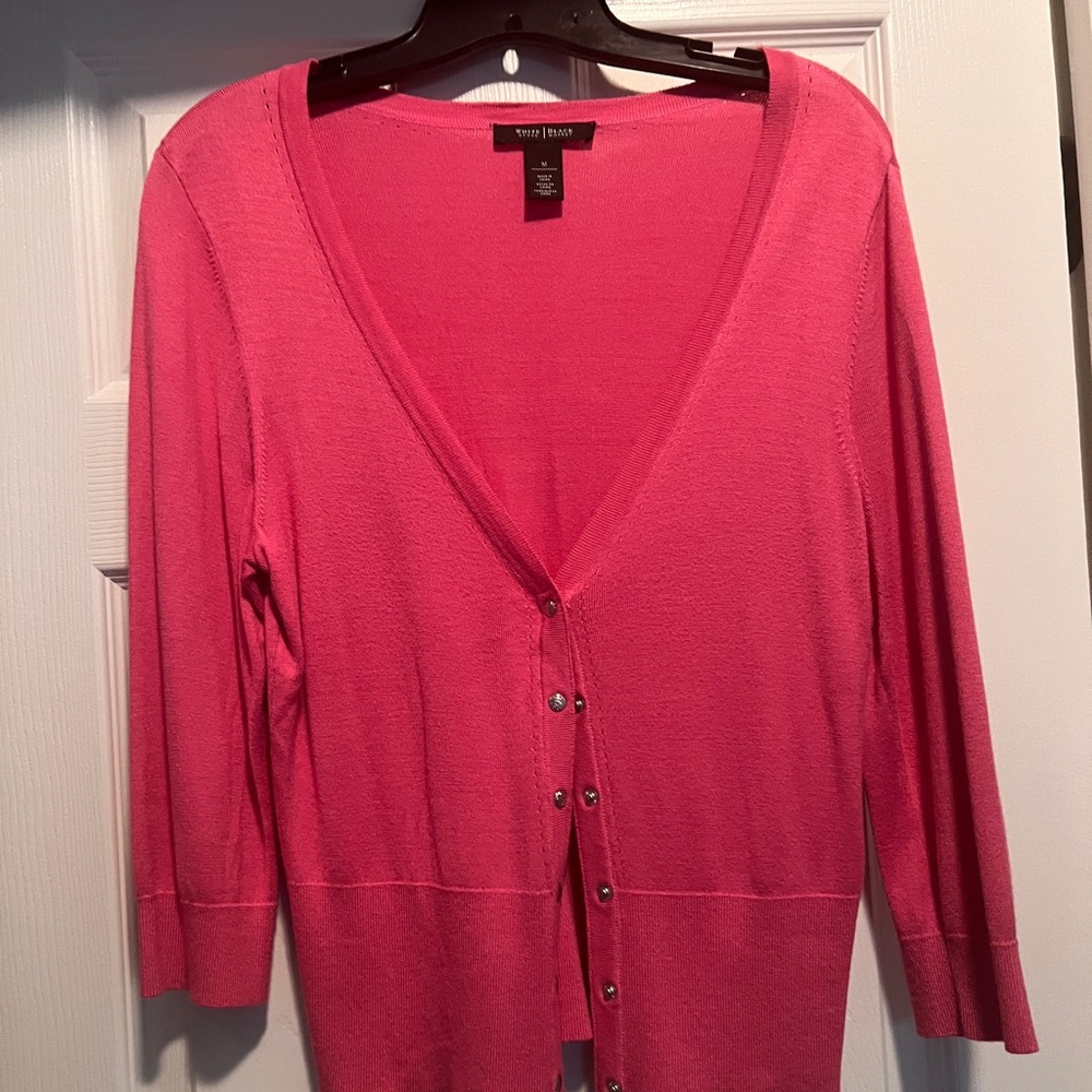 WHBM Pink lightweight cardigan. Size Medium